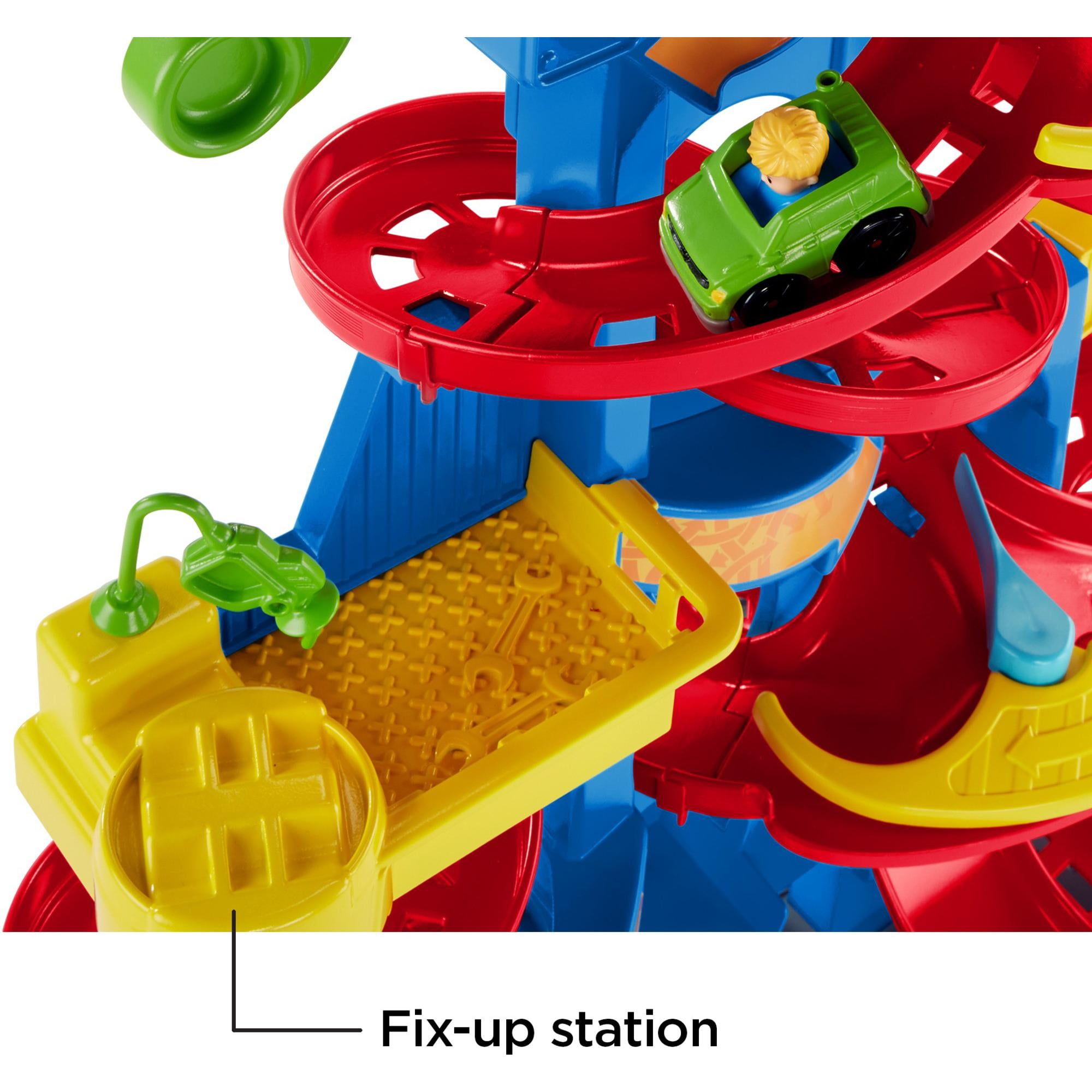 little people take turns skyway wheelies racetrack set