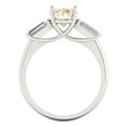 thumbnail image 4 of Clara Pucci 14K White Gold 2.5ct Morganite Three-Stone Ring for Women, 4 of 7