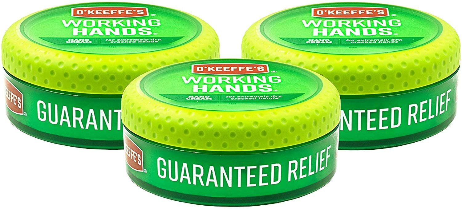 O'Keeffe's Working Hands Hand Cream, 3.4 ounce Jar, Pack of 3