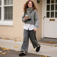 thumbnail image 2 of Litfun Women's Suede Fuzzy Slippers Winter House Shoes Cozy Mini Boots for Indoor Outdoor, Black, 2 of 7