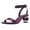 Purple, variant on FSJ Women Simple Single Strap Open Toe Sandals Ankle Buckle Strap Crystal Chunky Low Heels Pumps Wedding Bridal Dressy Slide Shoes Size 8 Red