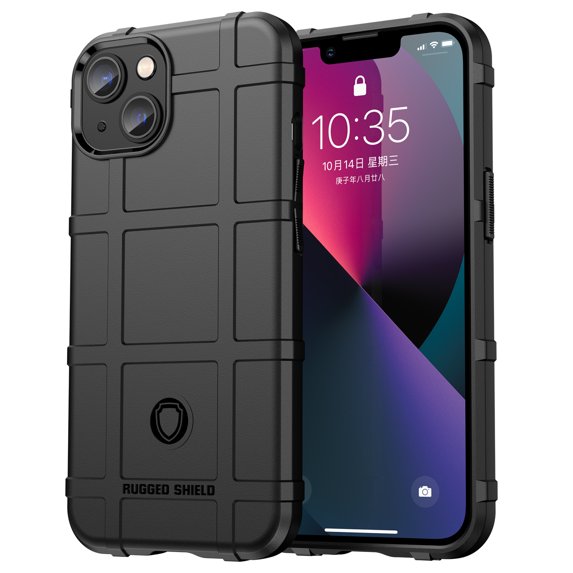 SaniMore Case for iPhone 14 6.1" 2022, Rugged Heavy Duty Protective Cover Anti-slip Drop-proof Slim Lightweight Anti-scratch 360° Full Protective Cover For iPhone 14, Black