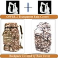 thumbnail image 4 of 80L Travel Hiking Camping Backpack with Rain Cover,Hiking Daypack for Outdoor Sport,Backpack Water Resistant,Tactical Backpack for Men Women, 4 of 9