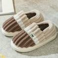 thumbnail image 2 of Vedolay Slippers for Men Soft Plush Slippers Mens Soft Winter House Shoes Coffee,44-45, 2 of 3