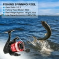 thumbnail image 5 of Uxcell Fishing Reel, Ultra Smooth Powerful Fishing Reels with Fishing Lines, Black, Red, 5 of 6