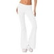 thumbnail image 2 of Leggings acampanados para mujer, pantalones de yoga holgados con control de abdomen, pantalones de salón Palazzo elásticos de cintura baja y fluidos, 2 of 5