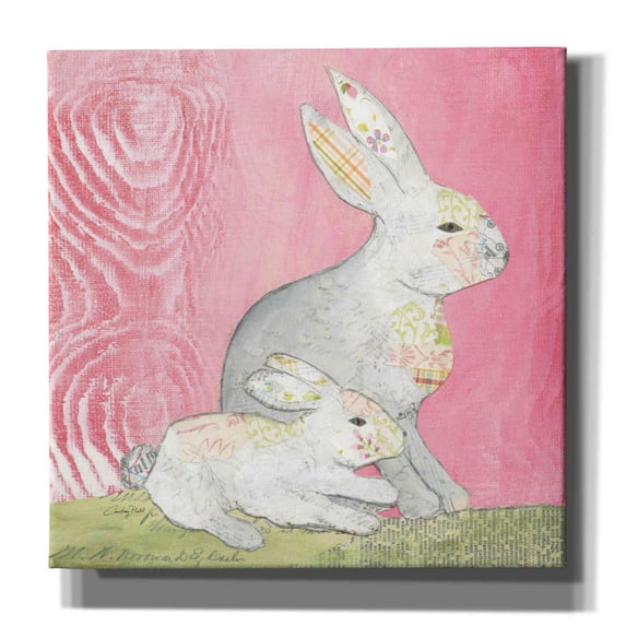 Epic Graffiti 'Rabbit Family' by Courtney Prahl, Canvas Wall Art, 12"x12"