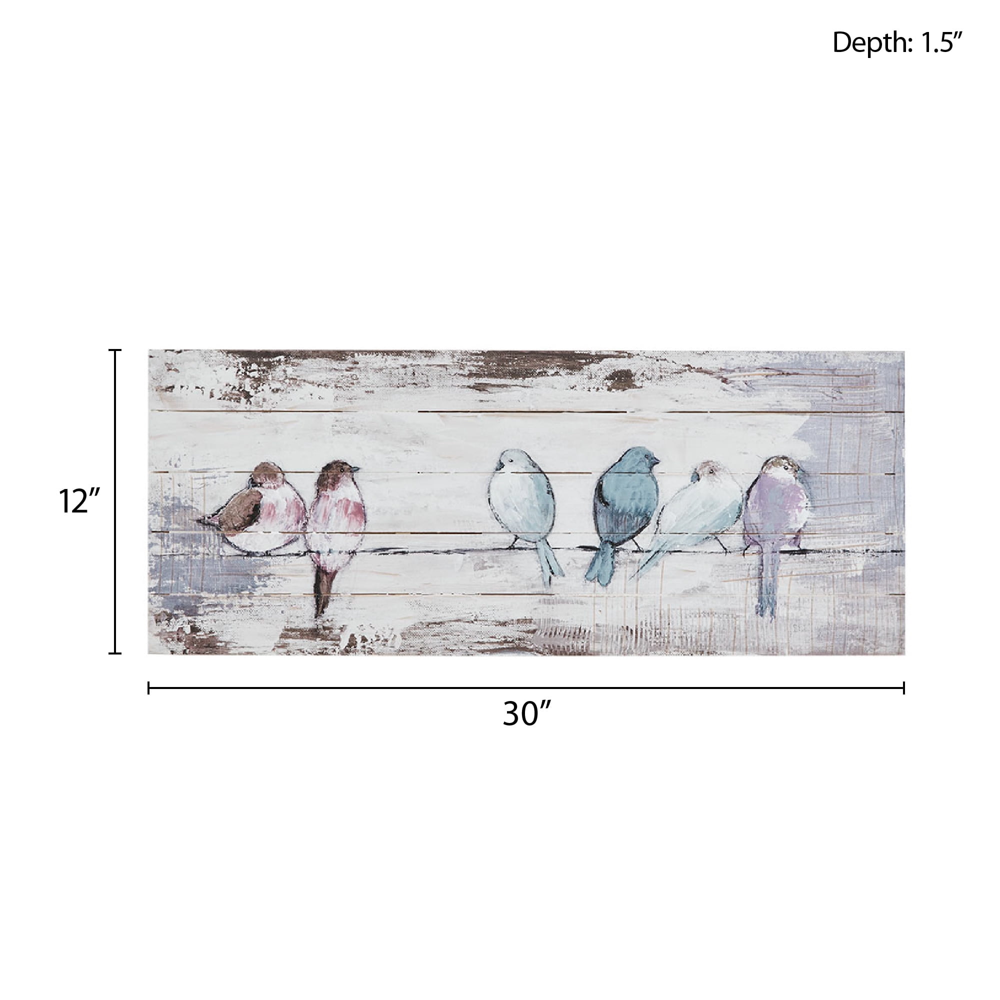 MAYEERTY Hand-Painted Wood Plank Panel Wall Decor