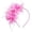 Pink, variant on Fascinators Hats Tea Party Hats for Women, Feather Pearl Veil Headband for Wedding Dresses Accessories