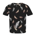 thumbnail image 2 of Birdeem Haut Décontracté Oversize pour Femmes Col Rond Été Aguichant Dégradé Imprimé Manches Courtes, 2 of 6