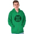 thumbnail image 5 of Spirit Wolf Pack Swirl Symbol Animal Zip Up Hoodie Men's Women's Brisco Brands X, 5 of 6