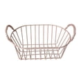 thumbnail image 1 of Cesta de almacenamiento para despensa con asas, organizador de refrigerios para dormitorio Rosa, 1 of 6