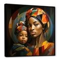 thumbnail image 2 of Designart "Mother and Child Bond in Orange African Scene I" People Framed Wall Art - International Orange African Art Hallway Framed Wall Art Decor, 2 of 6