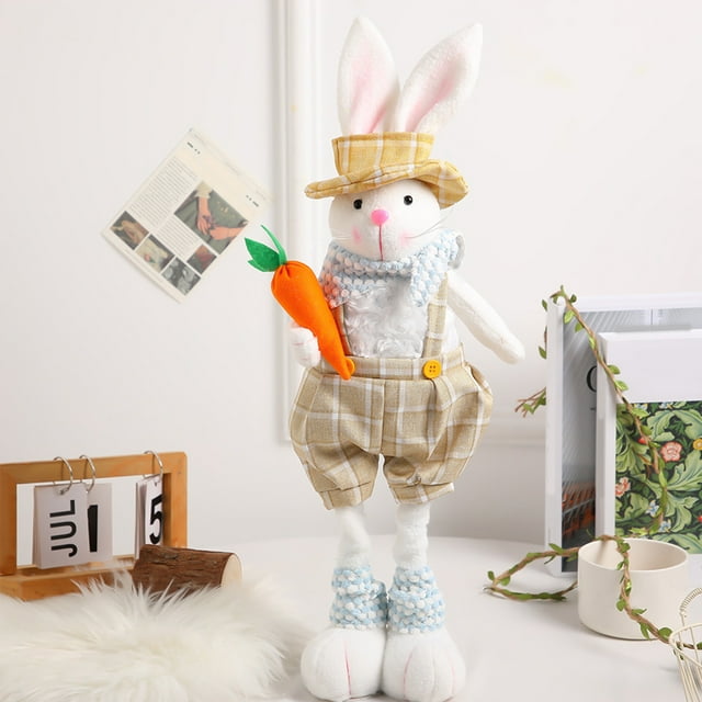 Xihbxyly Conejito de Pascua de Peluche, Suave y Tierno, con Orejas Caídas, Material Premium Agradable para La Piel, Perfecto para Viajes y Antes de Dormir, Ideal para Pascua y Cumpleaños, Tamaño 45 X