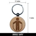 thumbnail image 2 of Jump Rope Fitness Round Keychain Charm Tag - Engraved Wood, 2 of 6