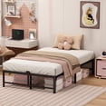 thumbnail image 3 of Z-HOM 16“ Twin Bed Frame, Heavy Duty Metal Platform Bed Frame with Under Bed Storage Space, Black, 3 of 7