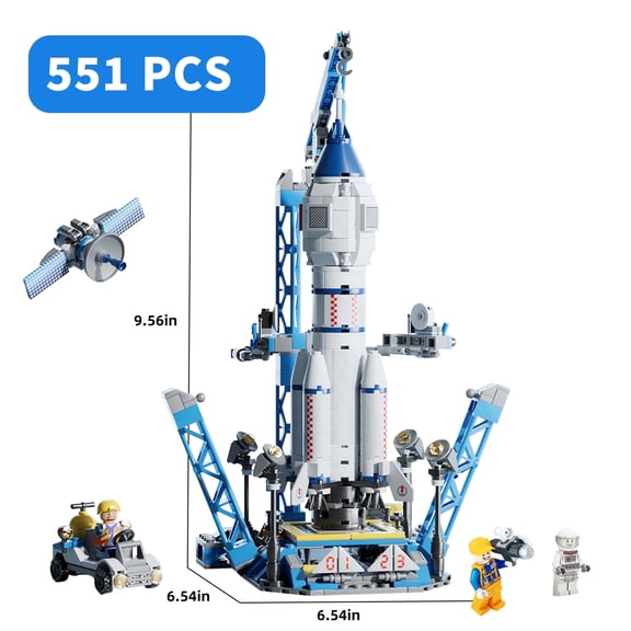 551 PCS Building Blocks Toys for 6 Years Kids Gift Idea Life Space Exploration Shuttle Toys, Space Toy Space Launcher for Boys Girls
