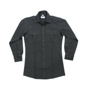 First Class 100% Polyester Long Sleeve Uniform Shirt - Black - XS