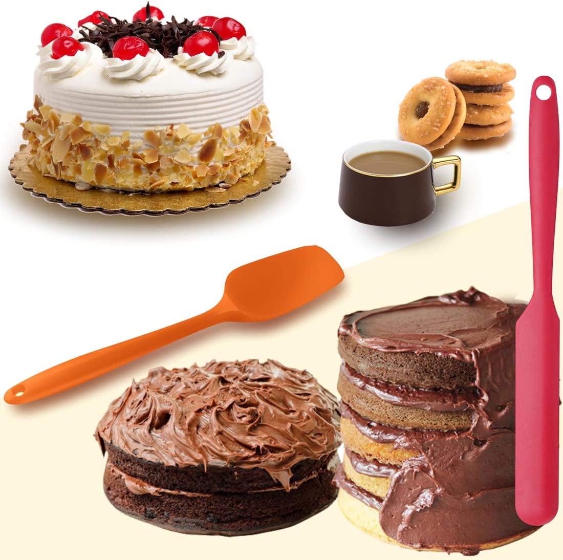 oannao Silicone Spatula Set, 9-Piece Heat Resistant photo 6