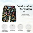 thumbnail image 4 of Kdxio Bright Mushrooms Print Men'S Swim Trunks With Compression Liner 7 Inch Inseam Quick Dry Swim Shorts, 4 of 7