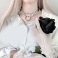 thumbnail image 4 of nipocaio Collier Ras du Cou en Cuir Exotique pour Dames Colliers Chaîne Collier Costume Cadeau, 4 of 5
