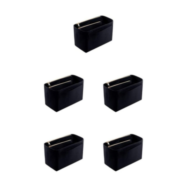Justharion New Popular Women Makeup Organizer Elegant And Functional Felt Multi Grid black M 26*15*14cm 5Set
