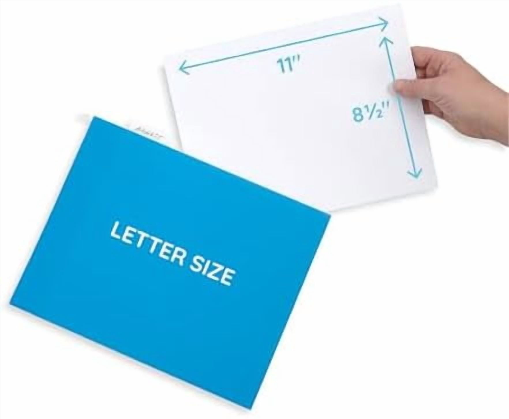 Hanging File Folders, 25 Reinforced Hang Folders, Designed for Home and Office Color Coded File Organization, Letter Size, Blue, 25 Pack