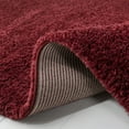 thumbnail image 6 of SAFAVIEH August Carlene Solid Plush Shag Area Rug, Burgundy, 3' x 3' Square - Modern Design, Burgundy, Non-Shedding & Easy Cleaning, Ultra Plush Thick Pile, Ideal for Living Room, Bedroom, 6 of 10