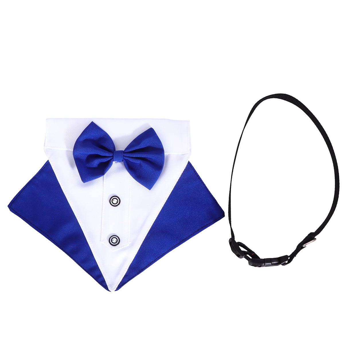 FONWILYO Dog Drool Bibs Blue Cotton Pet Bandana Collar for Fashionable Dogs 1Set
