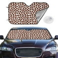 thumbnail image 3 of Lsque Coffee Rugby Car Windshield Sun Shade | Accordion Folding Style Auto Shade for Car Truck SUV Van | Blocks UV Rays Sun Visor Protector | Small, 3 of 7