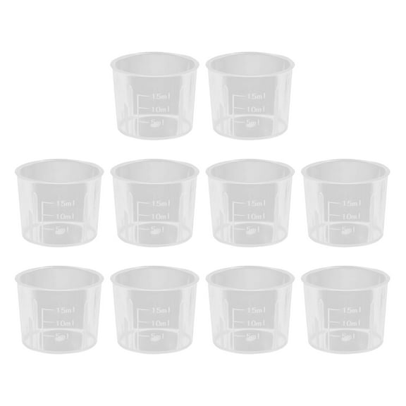 JZROCKER 10 PCS Multi-purpose Measuring Cups with Scale for College Cooking Baking 15ml