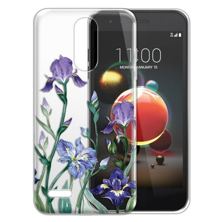 FINCIBO Soft TPU Clear Case Slim Protective Cover for LG Aristo 2 X210 K8 (2018), Irises
