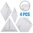 thumbnail image 4 of Decodeary 4Pcs Lightweight Quilting Ruler Hexagon Handmade Tailor Tool Ruler Reusable Sewing Rulers Measuring Tools, 4 of 6