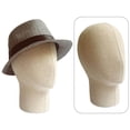thumbnail image 2 of ziyahi Linen Mannequin Head Wig Displaying Stand for Headphone Display Short, 2 of 5
