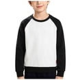 thumbnail image 3 of Mnyotv Cotton Raglan Long Sleeved T Shirt for Boys Girls Casual Basic Crewneck Sweatshirts Size 3-4Years, 3 of 5