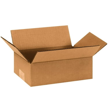 BOX USA Shipping Boxes Flat 9"L x 6"W x 3"H, 25-Pack  Corrugated Cardboard Box for Packing, Moving and Storage