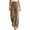 Khaki, variant on Wide Leg Pants for Women Solid High Waist Slacks Drawstring Pocket Casual Work Pants Women Khaki S