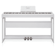 thumbnail image 3 of Tcbosik 88 Key Full-Weighted Keyboard with Furniture Stand and Headphone, Portable Piano with Power Adapter and Triple Pedals, White, 3 of 9