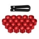 thumbnail image 5 of 10 pares de tapas universales para tuercas de rueda, protector de tornillos y herramienta de desmontaje. rojo, 5 of 9