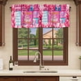 thumbnail image 6 of Happy Birthday Curtain Valances for Windows, Kitchen Valance Window Treatments Panel 2 Pack, Pink Balloons Bows Polka Dot Cakes Rod Pocket Short Curtains for Bathroom Bedroom 42 x 18 Inch, 6 of 8