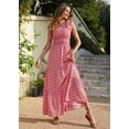 thumbnail image 3 of Vestido PRETTYGARDEN Nudo Un Hombro Sin Mangas Floral Rojo Talla S, 3 of 5