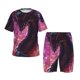 thumbnail image 1 of Fotbe Neon Futuristic Dragon Pijama Estampada de 2 Piezas para Niños – Ropa de Dormir de Manga Corta Cómoda para Niños y Niñas, Camiseta y Shorts de Algodón-4X-Large, 1 of 6