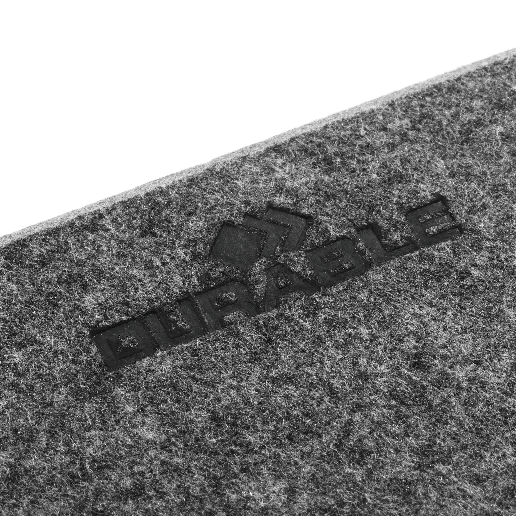 DURABLE EFFECT Soft Felt Office Desk Mat, Desk Pad Mat with Phone Holder, Made of Recycled PET Flet, Foldable/Portable 27.5" x 13" - Grey