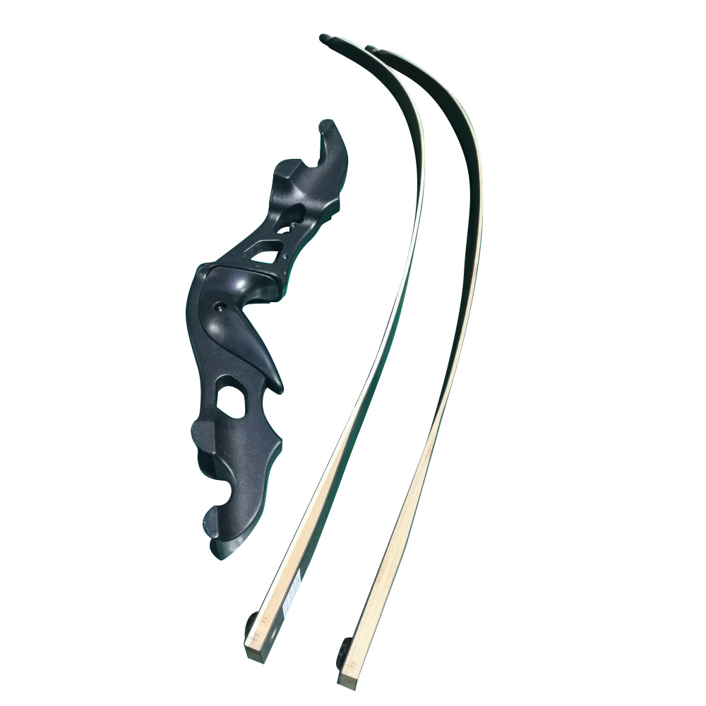 Recurve Bow Kit 40lbs 60" Alloy Riser Fiberglass Bamboo Laminated Limbs Hunting Fishing Archery Set