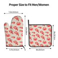 thumbnail image 3 of Bingfone Crab Lobster 1 Print Oven Mitts Pot Holders Set 2 PCS for Kitchen for Cooking Grilling Baking BBQ Pot Holders Cook Essentials, 3 of 7