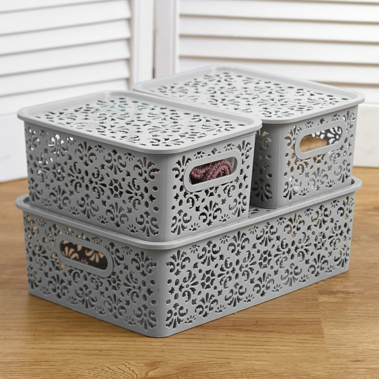 Stackable decorative 2024 storage boxes