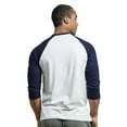 thumbnail image 4 of Unisex 3/4 Sleeve Casual Raglan Jersey Crew Neck Baseball Tee Shirts, 4 of 4