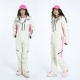 thumbnail image 5 of HAPIMO Women's One Pieces Ski Suits Jumpsuits Winter Outdoor Waterproof Snowsuits for Outdoor Snow Ski Sports Outwear White L, 5 of 7