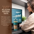 thumbnail image 4 of Tupkee Glass Straw Lid Cyan Double Wall Glass Tumbler, 14oz & 8oz Hand Blown Glass Travel Mug, 4 of 7