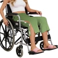 thumbnail image 5 of VV AVEORS Tear Away Capri Sweatpants For Women Breakaway Wide Leg Knee Ankle Replacement Adaptive Pants Green L, 5 of 5